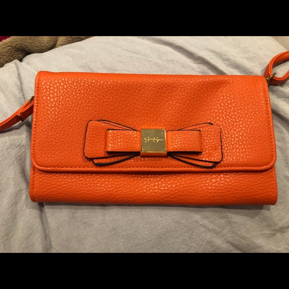 Jessica Simpson Orange Crossbody Wallet